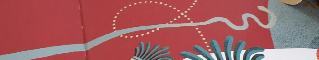 Un chemin serpente, extrait d'un album illustré par Gwen Keraval